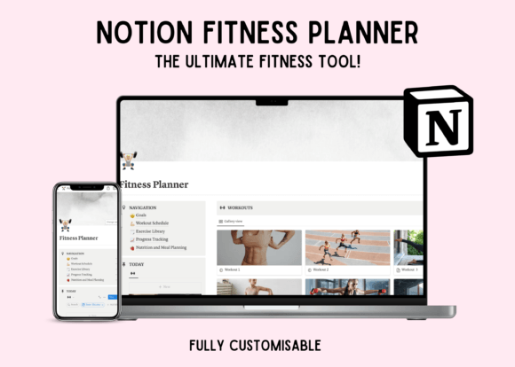 Download Notion Fitness Planner Template - Premium Bundle