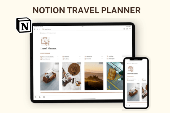 Download Notion Travel Planner, Notion Template - Travel planner Collection