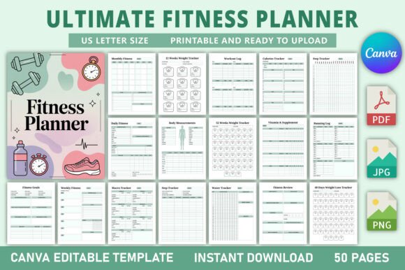Download Editable Ultimate Fitness Planner - Premium Resources